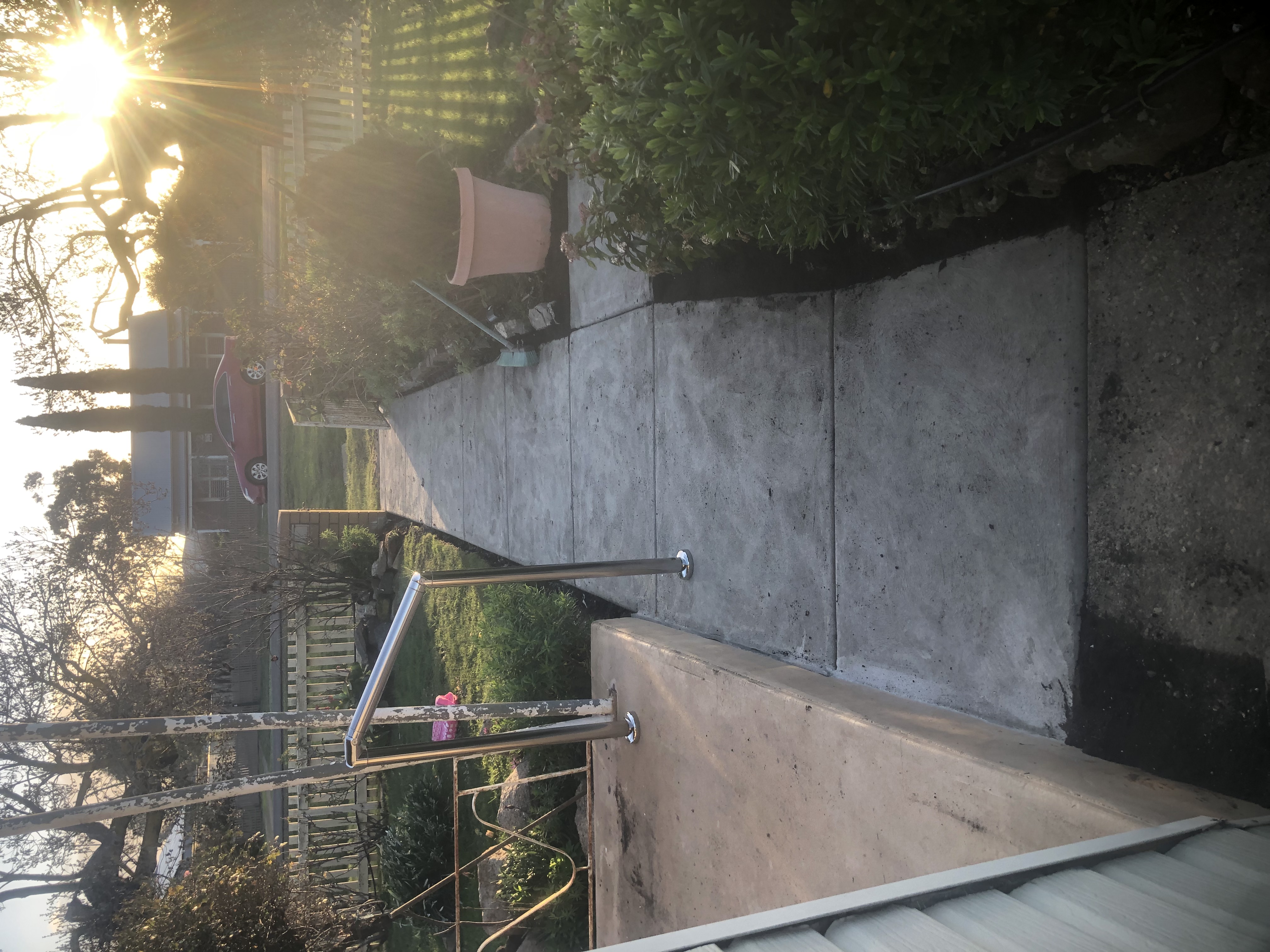 Concrete footpath