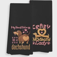 Dachshund Tea Towel Set of 2
