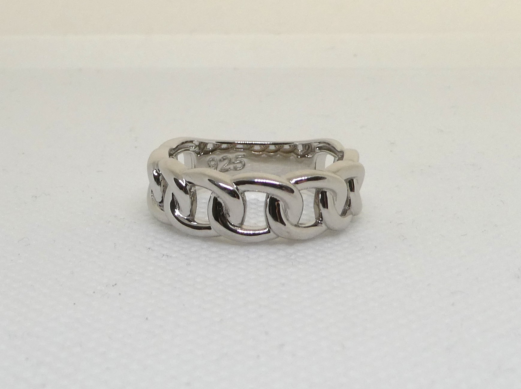 BRAND NEW SOLID STERLING SILVER CHAIN LINK RING