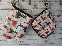 Dachshund Kitchen Oven Mit set.