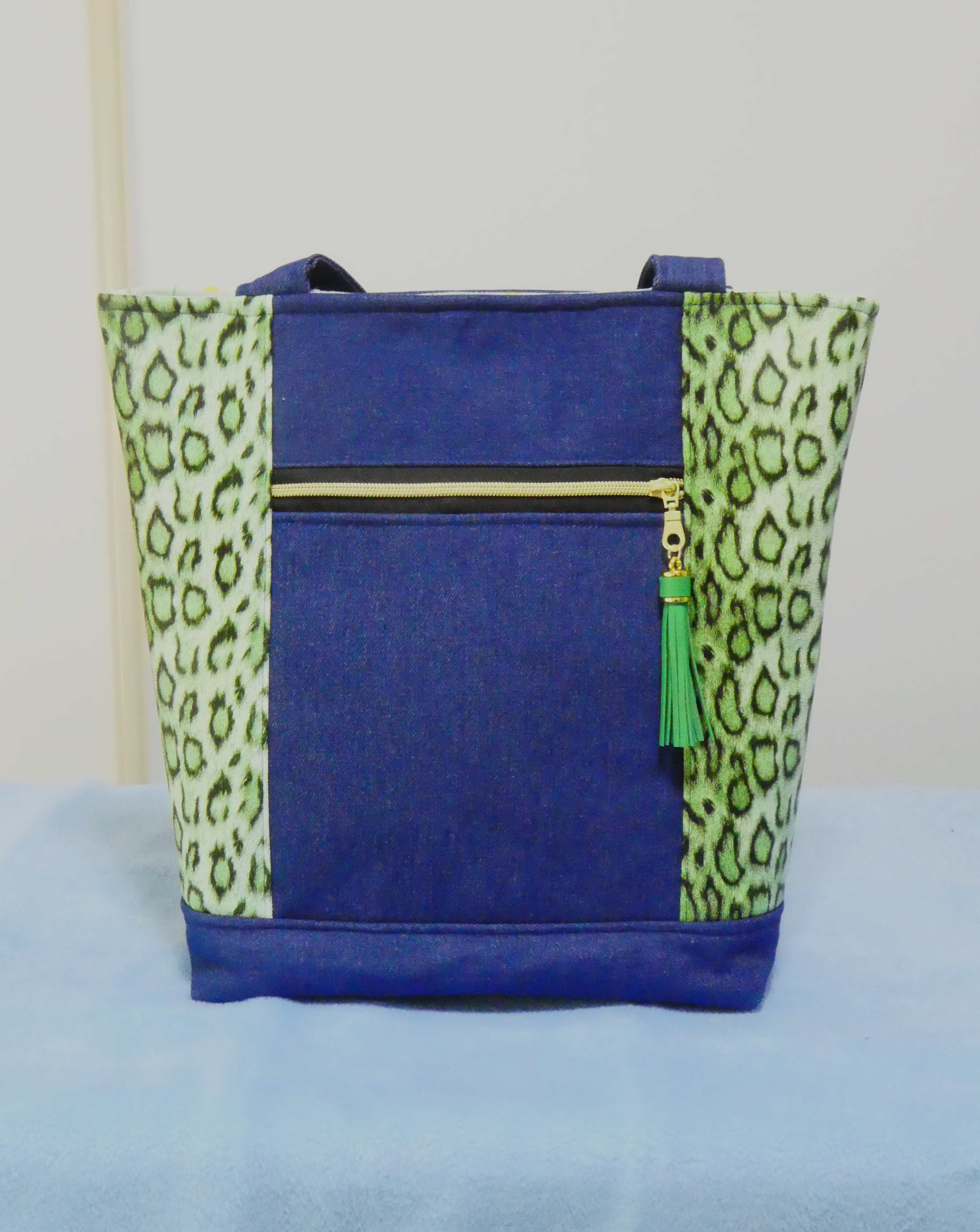 QUALITY HANDMADE LEATHER AND DENIM BAG