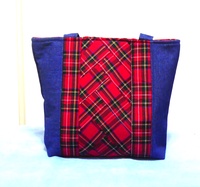 QUALITY HANDMADE DENIM AND PATCHWORK FABRIC BAG