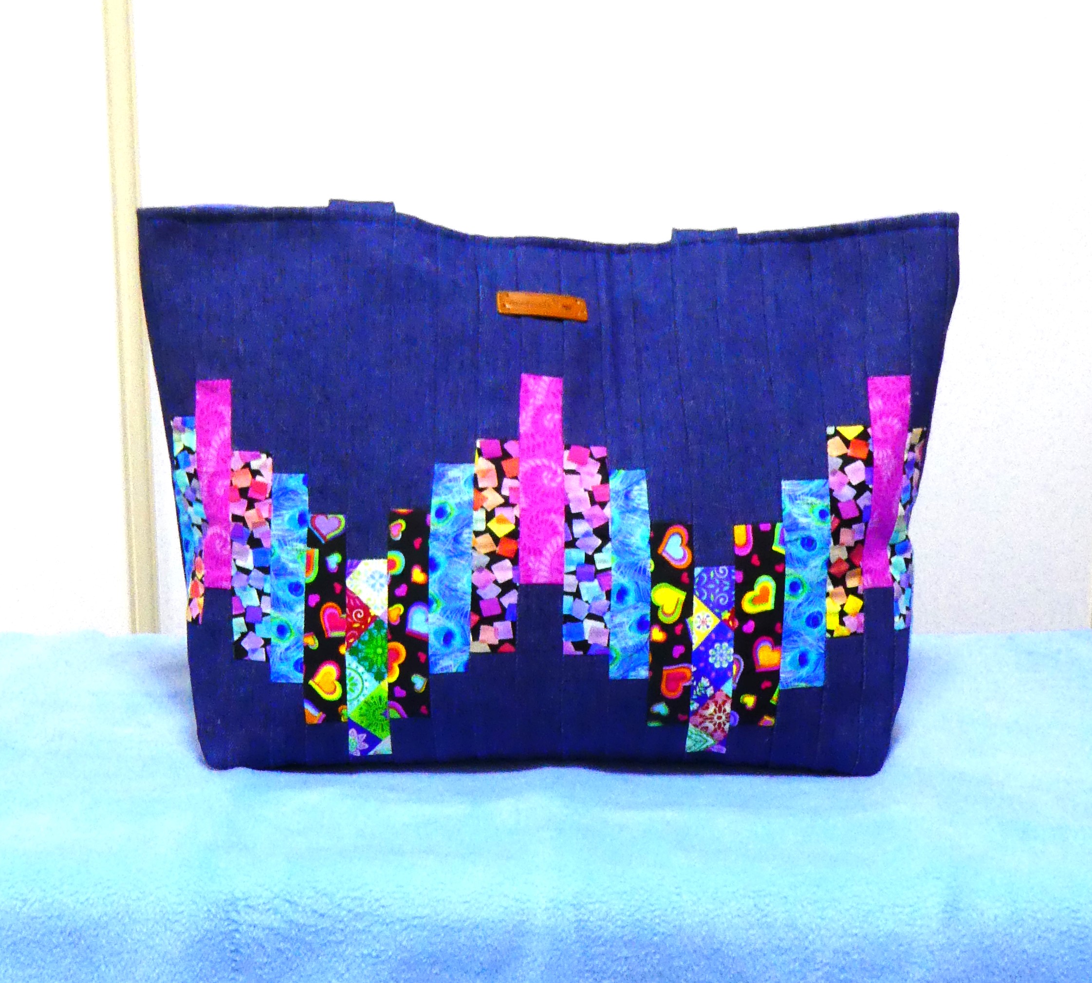 QUALITY HANDMADE DENIM AND PATCHWORK FABRIC BAG