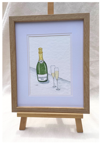 Champagne Original Watercolour