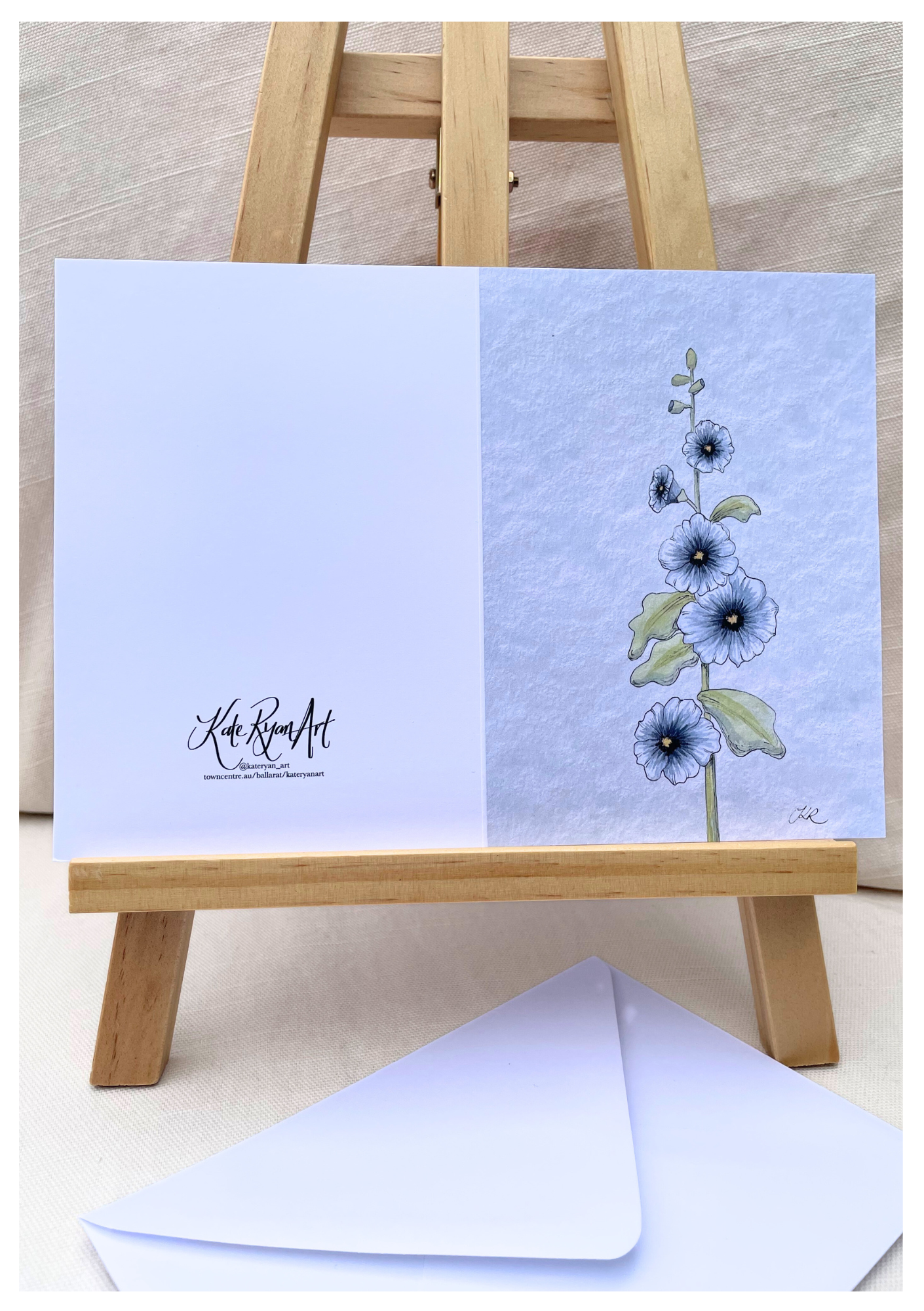 Hollyhock Note Card