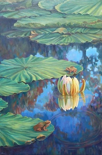 Croak and Bloom - Oil Painting on Canvas