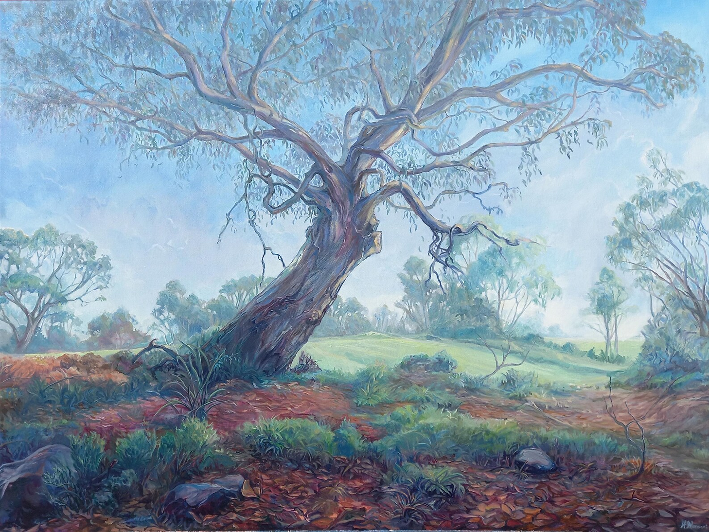 Suburban Sentinel - Oil Painting on Canvas