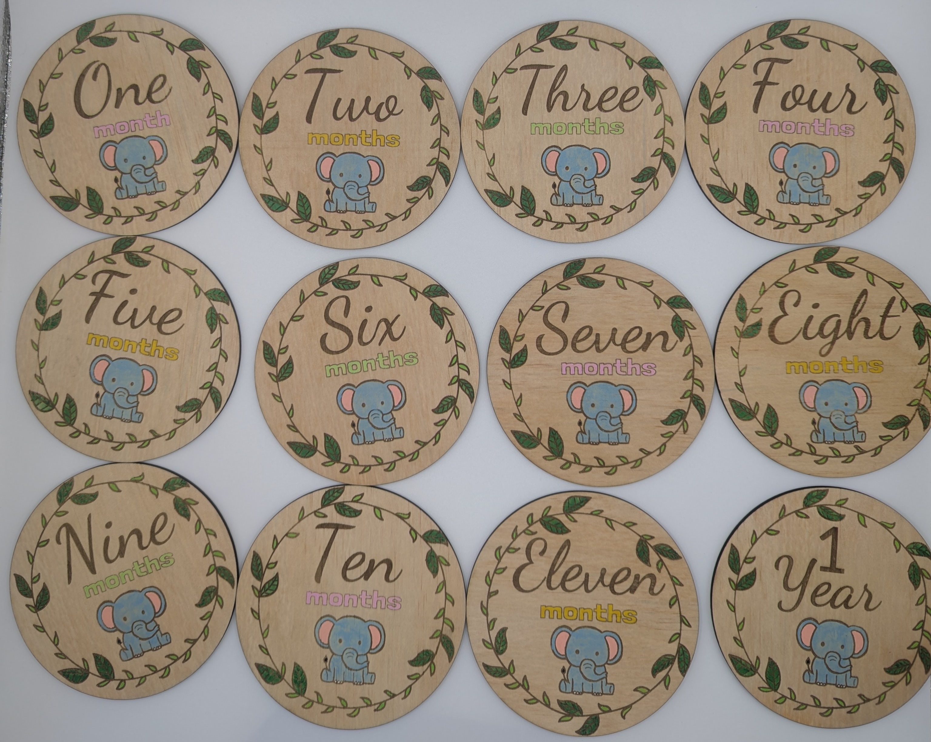 Wooden Milestone Discs