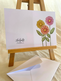 Dahlia Trio Note Card