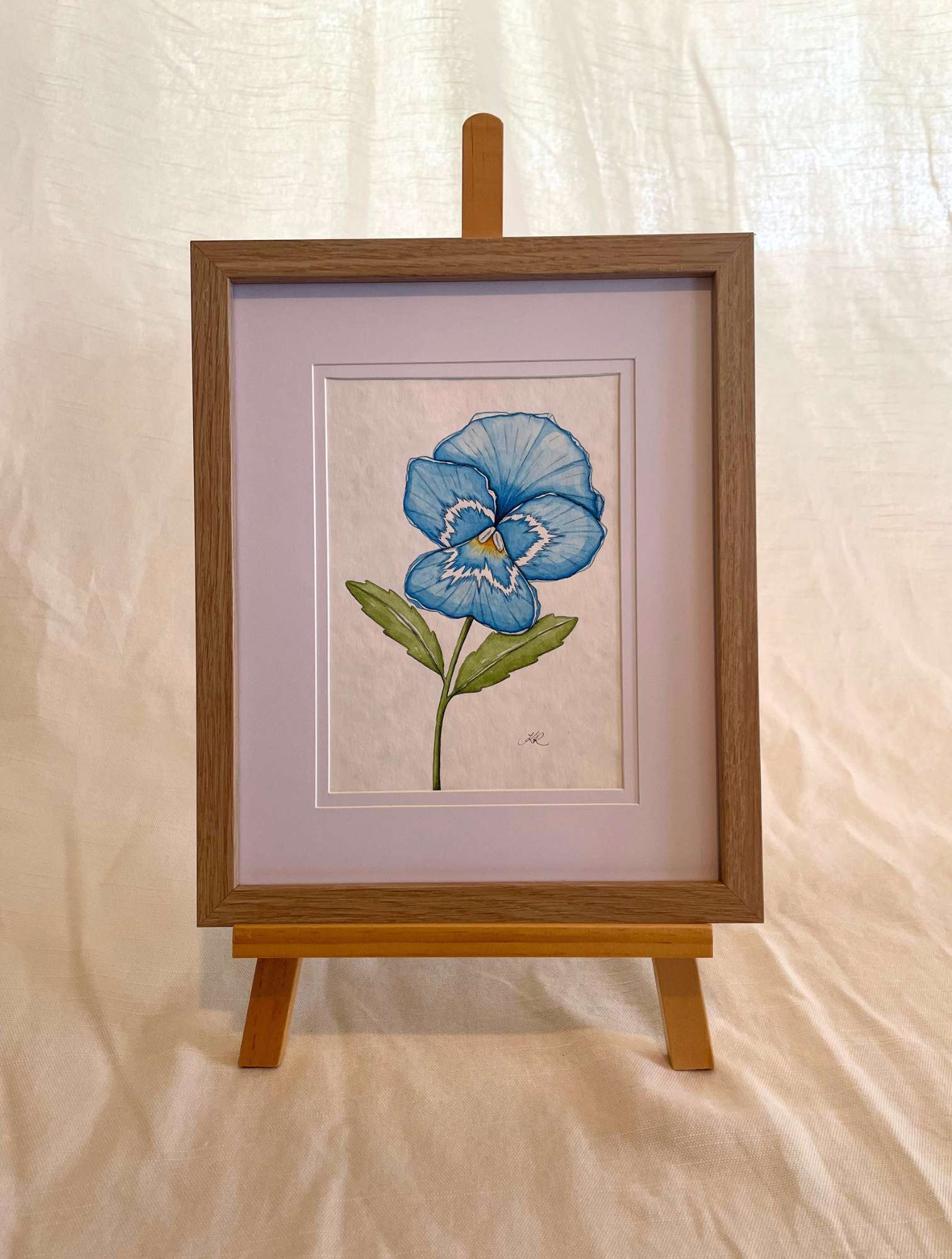 Blue Viola Original Watercolour