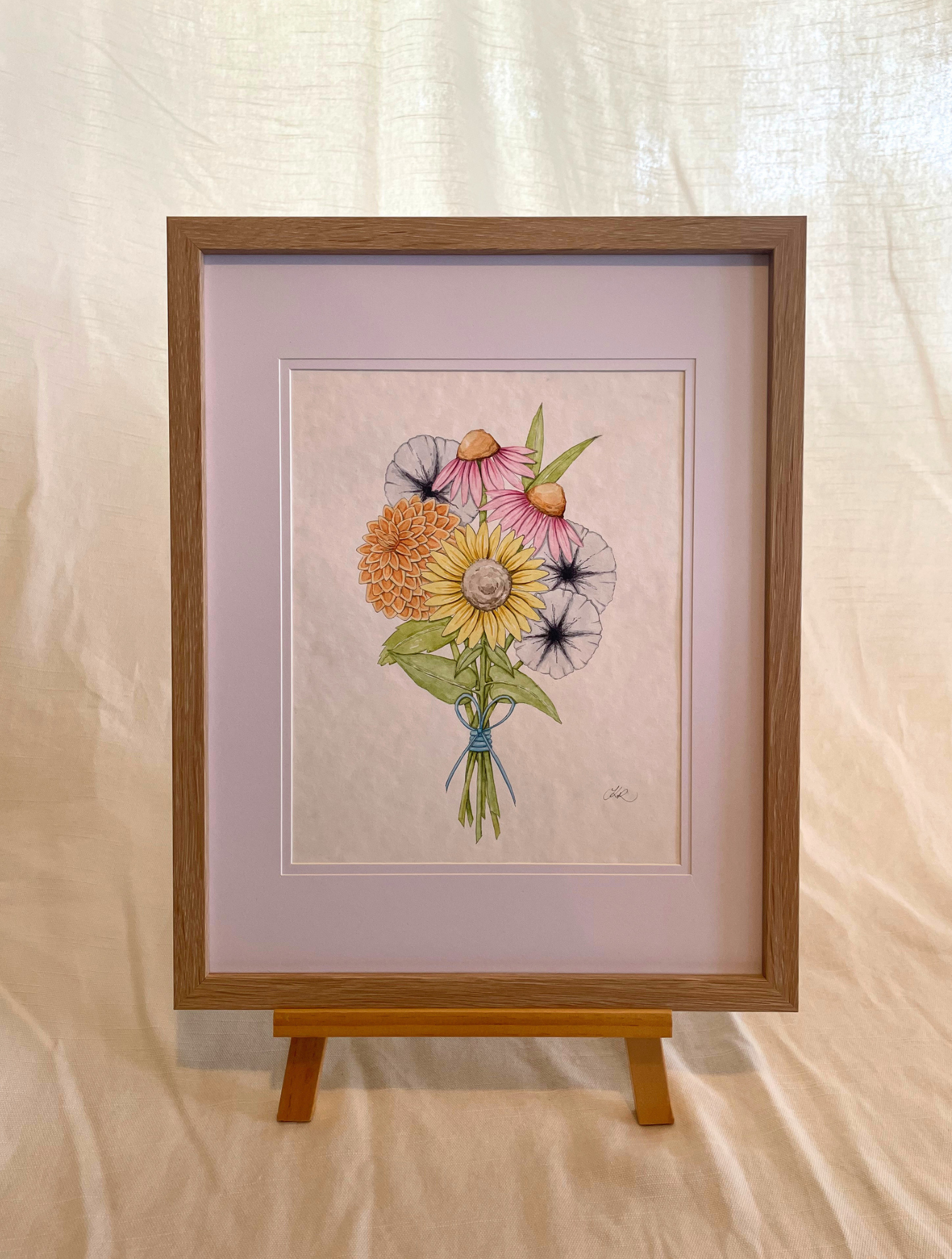 Sunflower Bouquet Original Watercolour