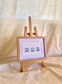 Three Blue Cups