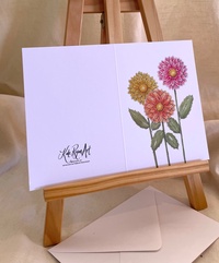 Dahlia Trio Note Card