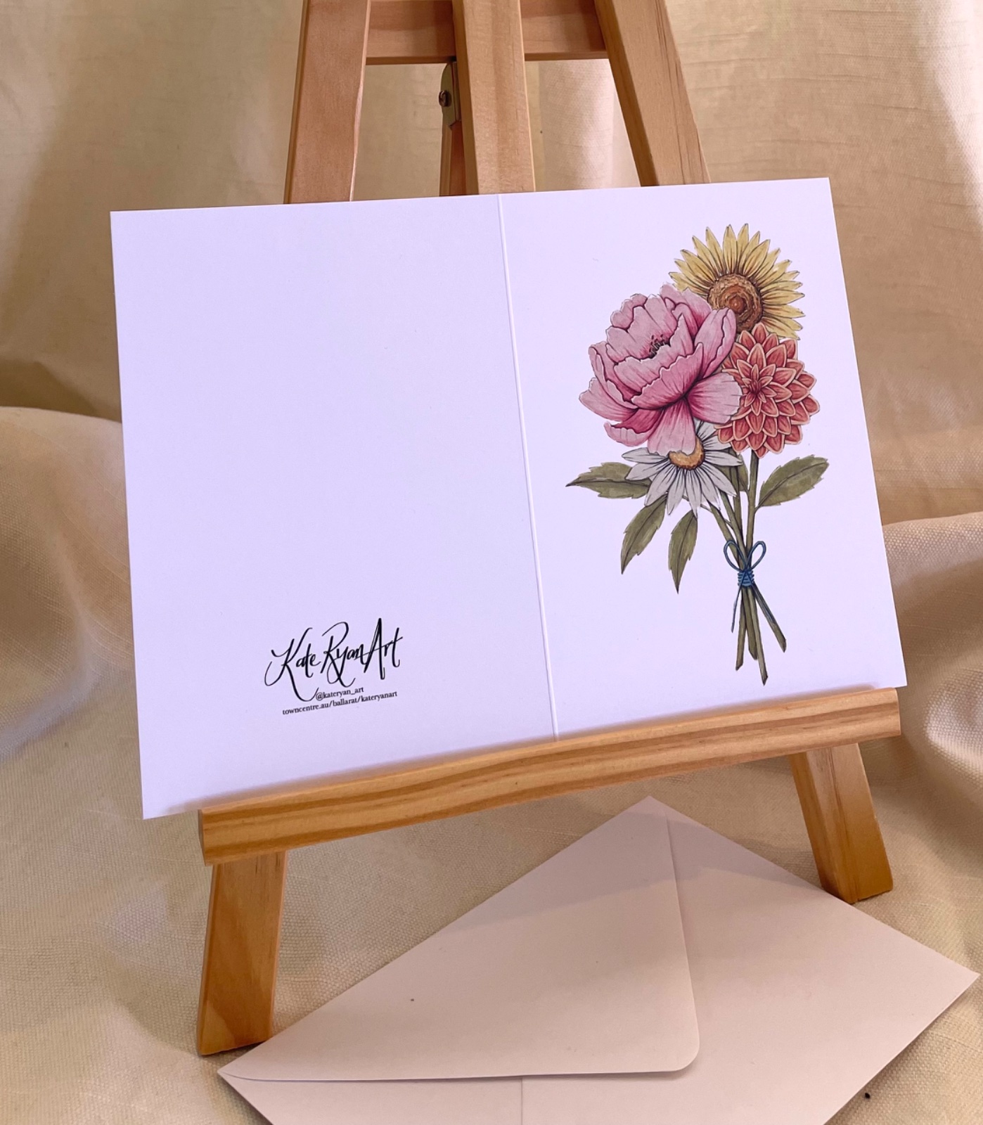 Peony Bouquet Note Card