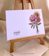 Peony Bouquet Note Card